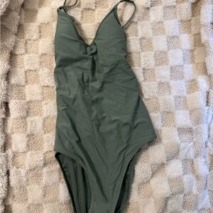 NWT Aerie Olive Green One Piece Swimsuit